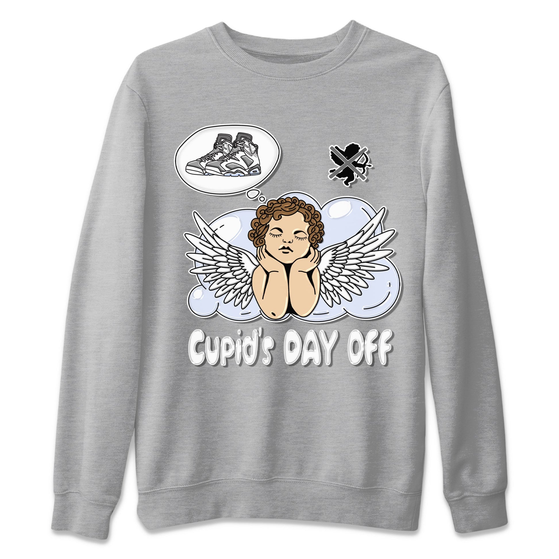 Jordan 6 Cool Grey Sneaker Match Tees Cupids Day Off Sneaker Tees Jordan 6 Cool Grey Sneaker Release Tees Unisex Shirts