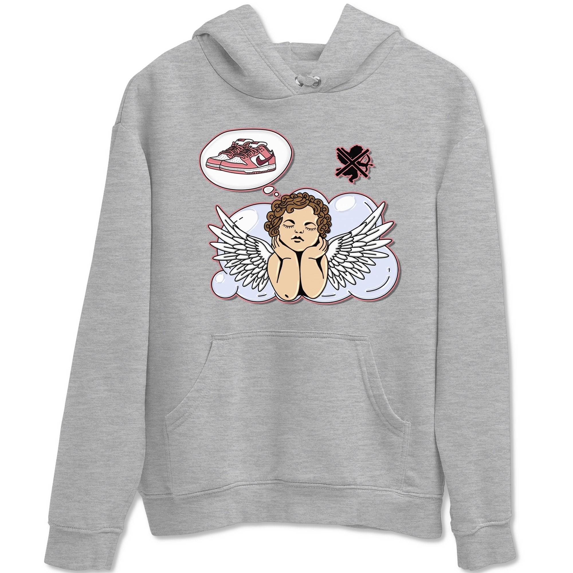 Dunk Valentine's Day shirt to match jordans Cupids Day Off sneaker tees Dunks Valentine's Day SNRT sneaker Release Tees unisex cotton Heather Grey 2 crew neck shirt