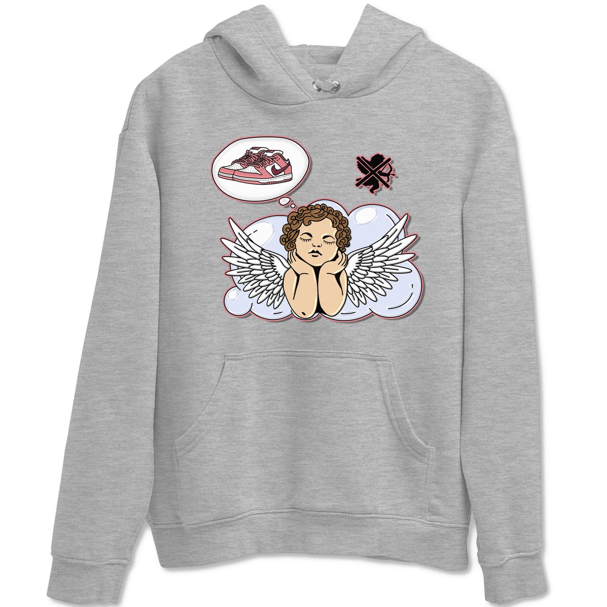 Dunk Valentine's Day shirt to match jordans Cupids Day Off sneaker tees Dunks Valentine's Day SNRT sneaker Release Tees unisex cotton Heather Grey 2 crew neck shirt
