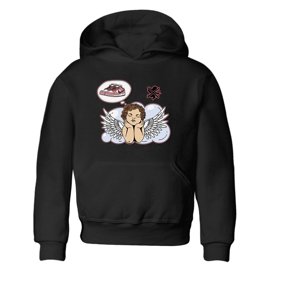 Dunk Valentine's Day shirt to match jordans Cupids Day Off sneaker tees Dunks Valentine's Day SNRT sneaker release tees baby toddler Black 2 cotton Shirt