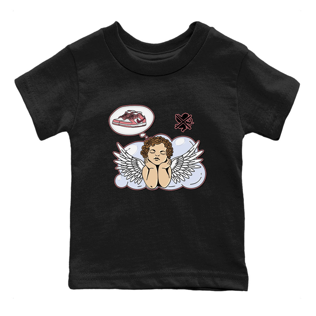 Dunk Valentine's Day shirt to match jordans Cupids Day Off sneaker tees Dunks Valentine's Day SNRT sneaker release tees baby toddler Black 2 cotton Shirt