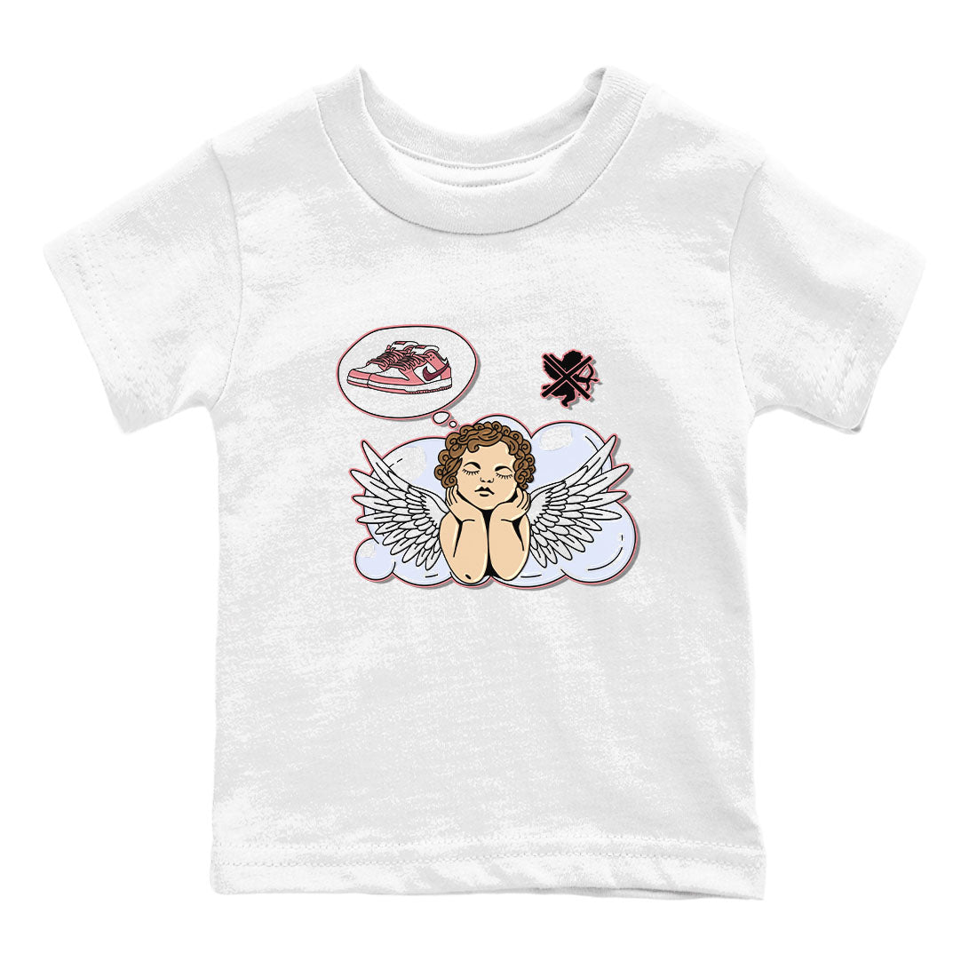 Dunk Valentine's Day shirt to match jordans Cupids Day Off sneaker tees Dunks Valentine's Day SNRT sneaker release tees baby toddler White 2 cotton Shirt