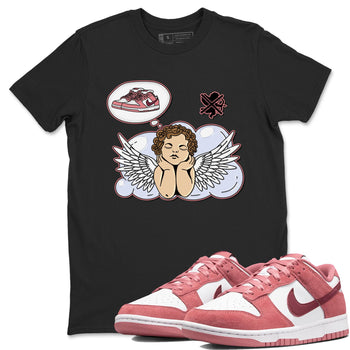 Dunk Valentine's Day shirt to match jordans Cupids Day Off sneaker tees Dunks Valentine's Day SNRT sneaker Release Tees unisex cotton Black 1 crew neck shirt