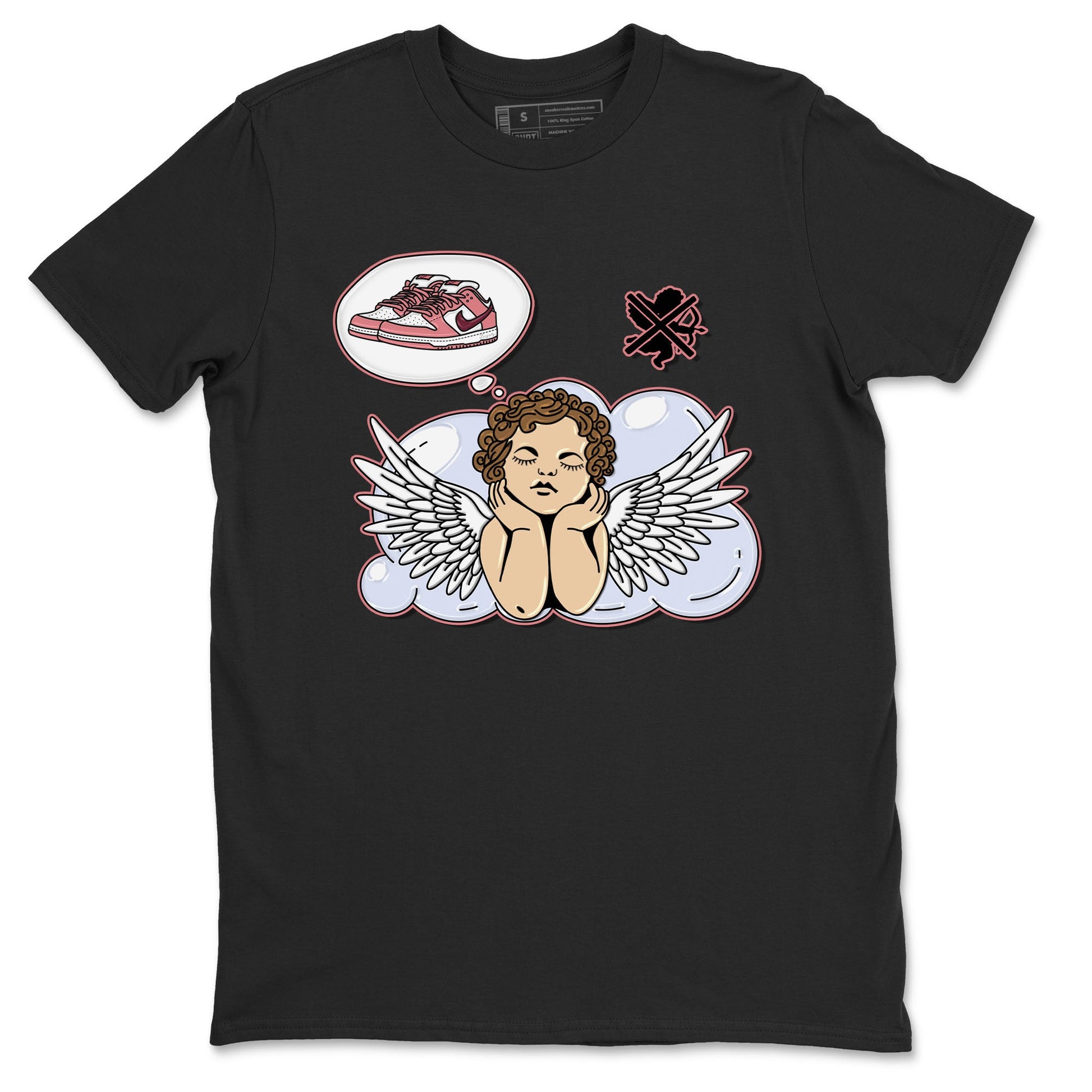 Dunk Valentine's Day shirt to match jordans Cupids Day Off sneaker tees Dunks Valentine's Day SNRT sneaker Release Tees unisex cotton Black 2 crew neck shirt