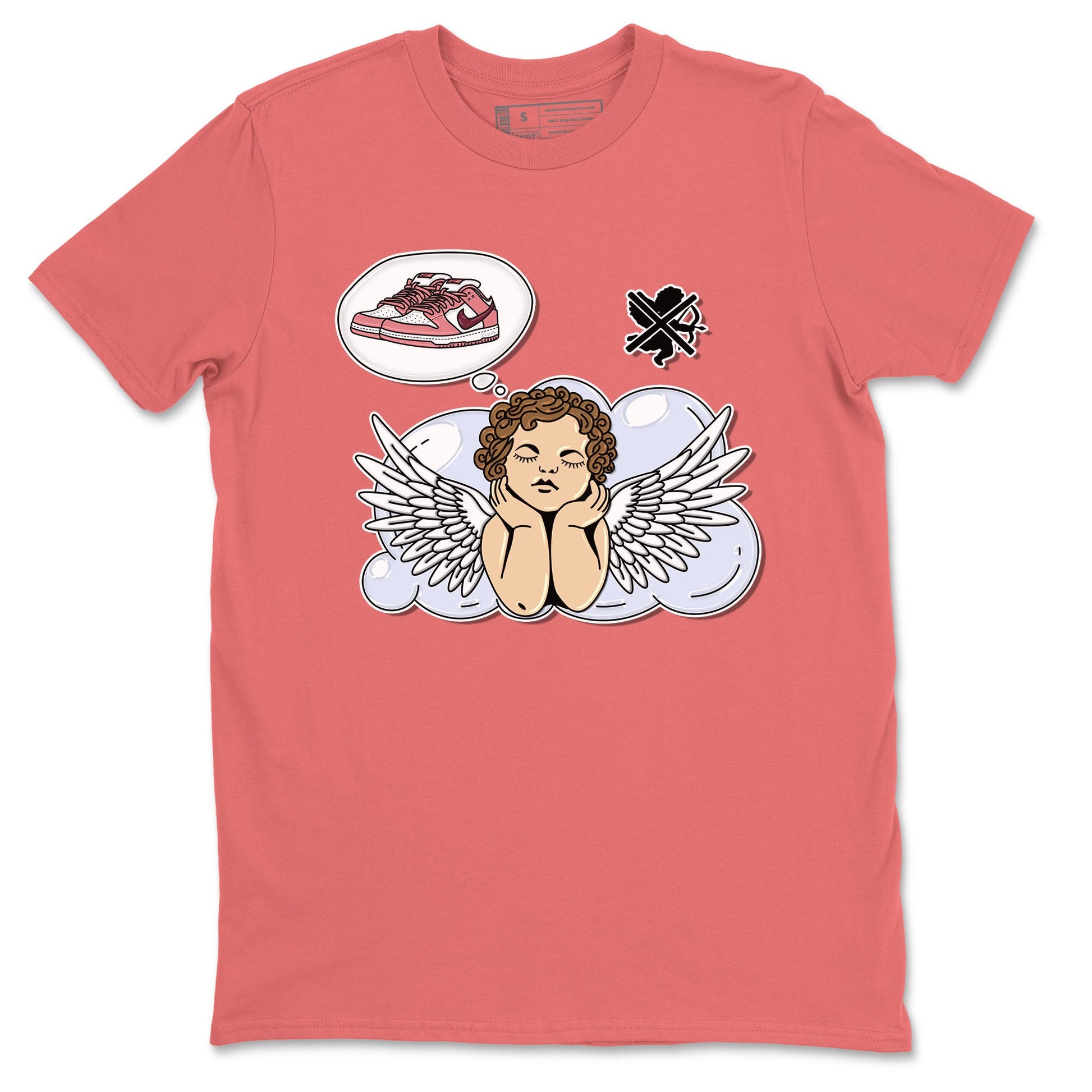 Dunk Valentine's Day shirt to match jordans Cupids Day Off sneaker tees Dunks Valentine's Day SNRT sneaker Release Tees unisex cotton Coral 2 crew neck shirt