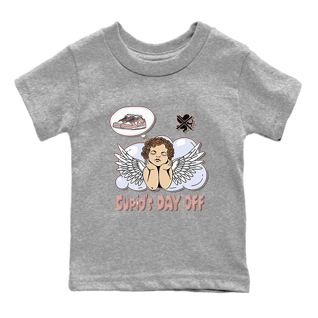 Nike Dunks Low Rose Whisper shirt to match jordans Cupids Day Off sneaker tees Nike Dunk Rose Whisper SNRT Sneaker Release Tees Baby Toddler Heather Grey 2 T-Shirt