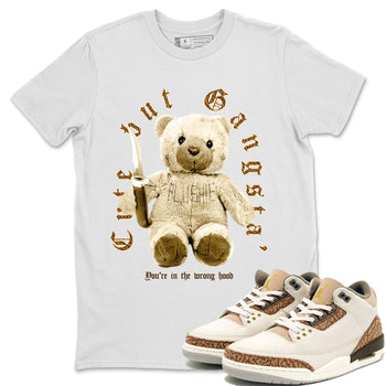 Jordan 3 Retro Palomino Sneaker Matching T-Shirt Cute Gangsta Sneaker Tees Air Jordan 3 Palomino Sneaker Release Tees Unisex Shirts White 1