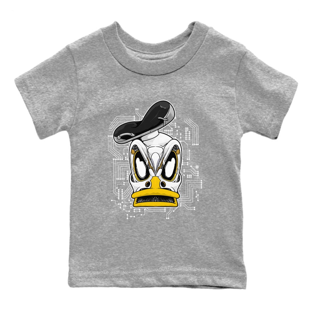 1s Yellow Ochre shirt to match jordans Cyber Duck sneaker tees Air Jordan 1 High OG Yellow Ochre SNRT sneaker release tees baby toddler Heather Grey 2 cotton Shirt