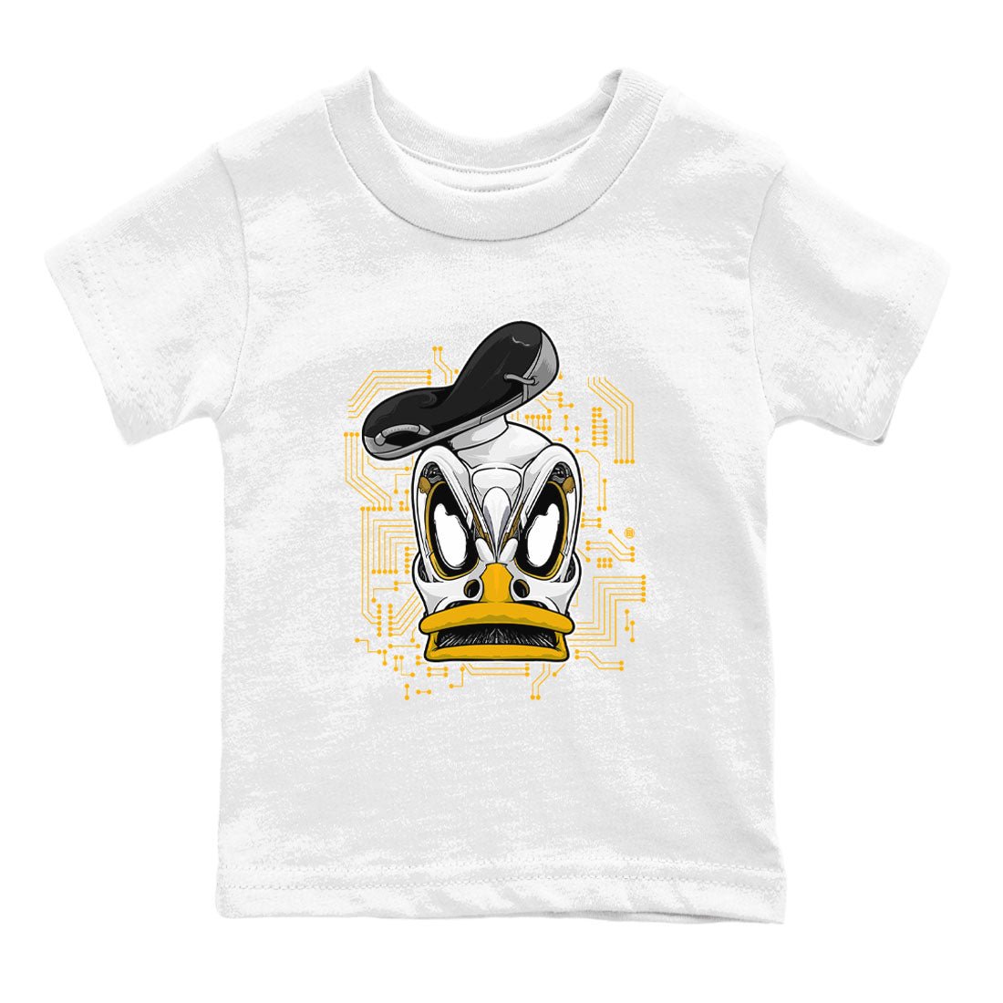 1s Yellow Ochre shirt to match jordans Cyber Duck sneaker tees Air Jordan 1 High OG Yellow Ochre SNRT sneaker release tees baby toddler White 2 cotton Shirt
