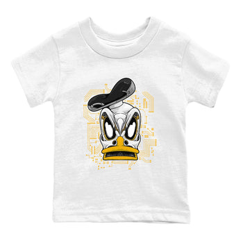 1s Yellow Ochre shirt to match jordans Cyber Duck sneaker tees Air Jordan 1 High OG Yellow Ochre SNRT sneaker release tees baby toddler White 2 cotton Shirt