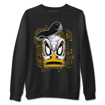 1s Yellow Ochre shirt to match jordans Cyber Duck sneaker tees Air Jordan 1 High OG Yellow Ochre SNRT Sneaker Release Tees unisex cotton Black 2 crew neck shirt