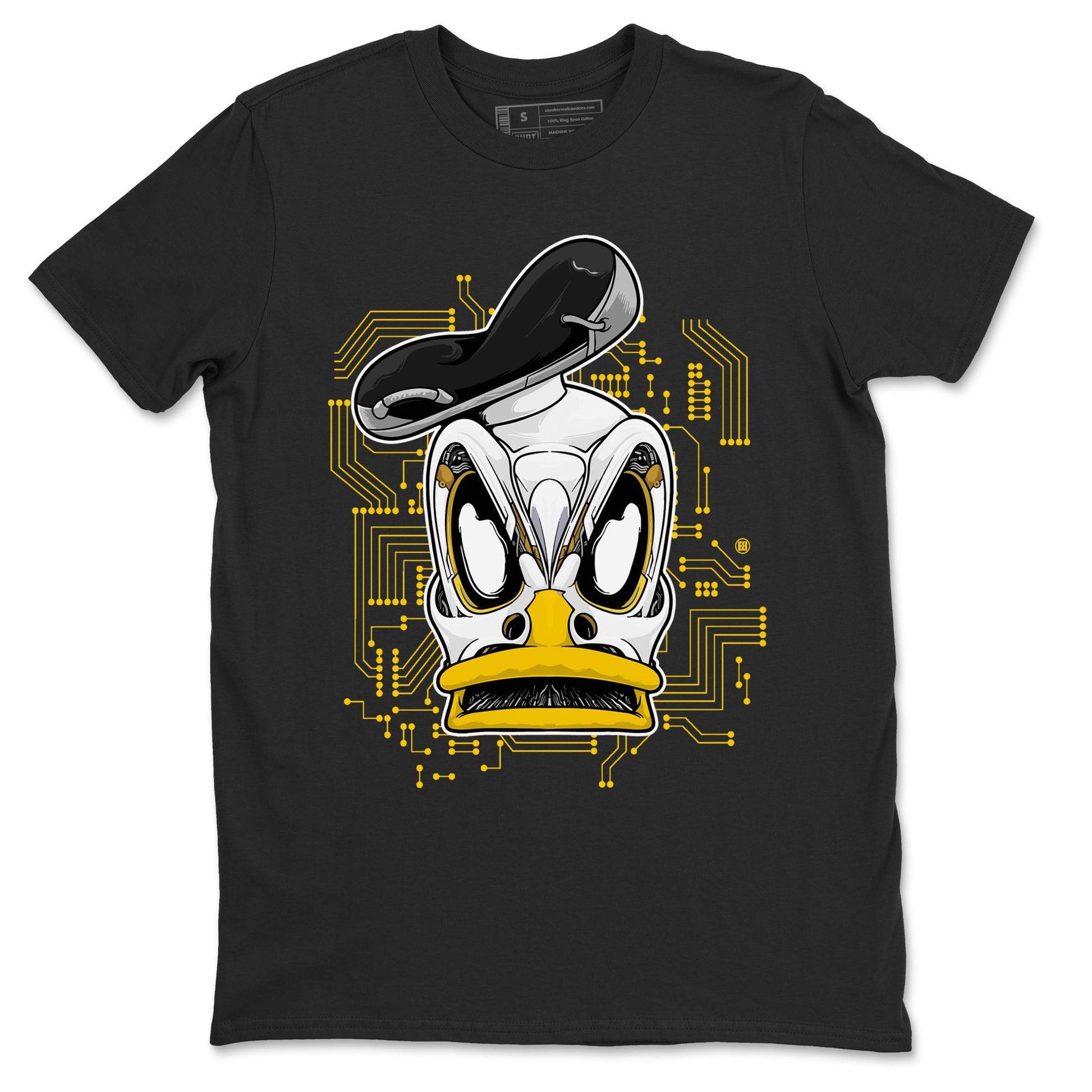 1s Yellow Ochre shirt to match jordans Cyber Duck sneaker tees Air Jordan 1 High OG Yellow Ochre SNRT Sneaker Release Tees unisex cotton Black 2 crew neck shirt