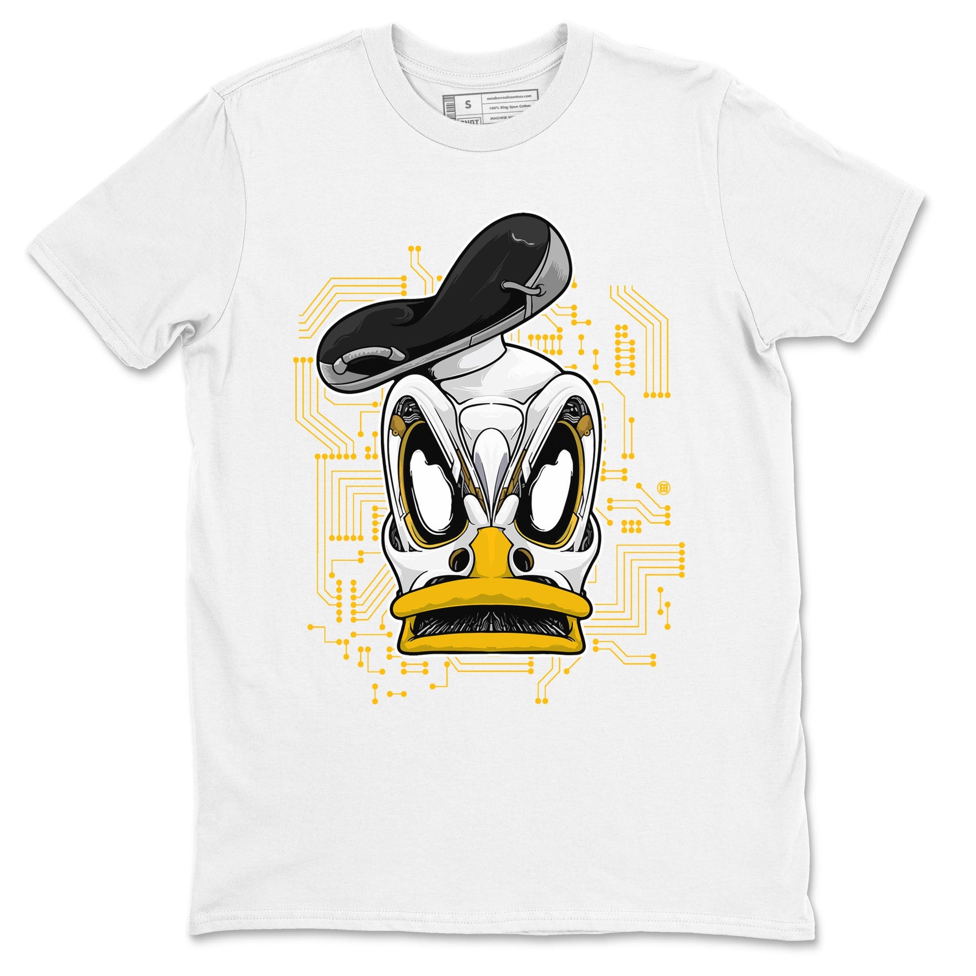 1s Yellow Ochre shirt to match jordans Cyber Duck sneaker tees Air Jordan 1 High OG Yellow Ochre SNRT Sneaker Release Tees unisex cotton White 2 crew neck shirt