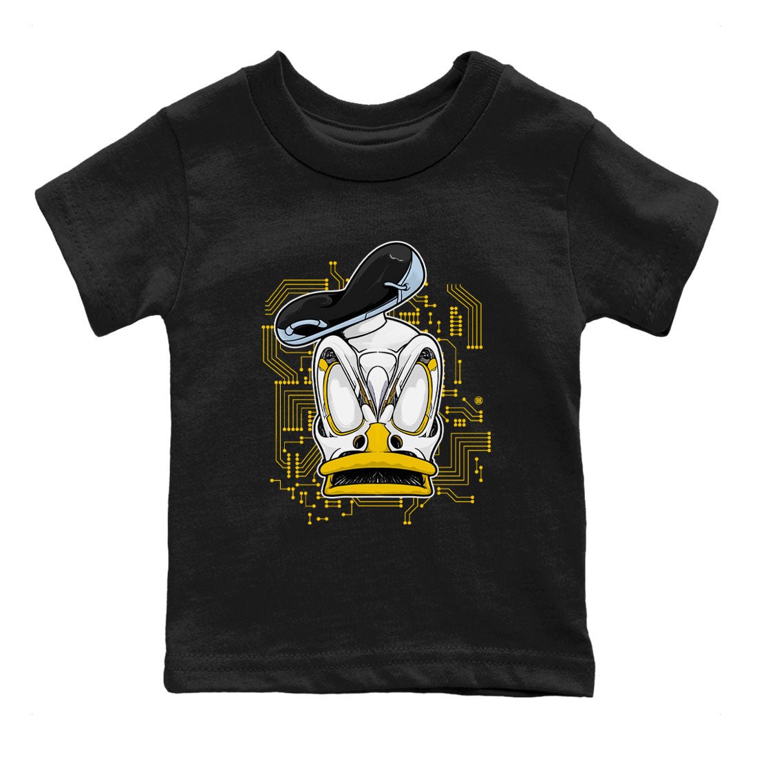 AJ6 Yellow Ochre shirt to match jordans Cyber Duck sneaker tees Air Jordan 6 Yellow Ochre SNRT sneaker release tees baby toddler Black 2 cotton Shirt