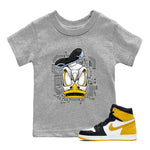 AJ6 Yellow Ochre shirt to match jordans Cyber Duck sneaker tees Air Jordan 6 Yellow Ochre SNRT sneaker release tees baby toddler Heather Grey 1 cotton Shirt