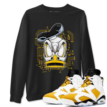 AJ6 Yellow Ochre shirt to match jordans Cyber Duck sneaker tees Air Jordan 6 Yellow Ochre SNRT Sneaker Release Tees unisex cotton Black 1 crew neck shirt