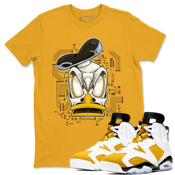 AJ6 Yellow Ochre shirt to match jordans Cyber Duck sneaker tees Air Jordan 6 Yellow Ochre SNRT Sneaker Release Tees unisex cotton Gold 1 crew neck shirt