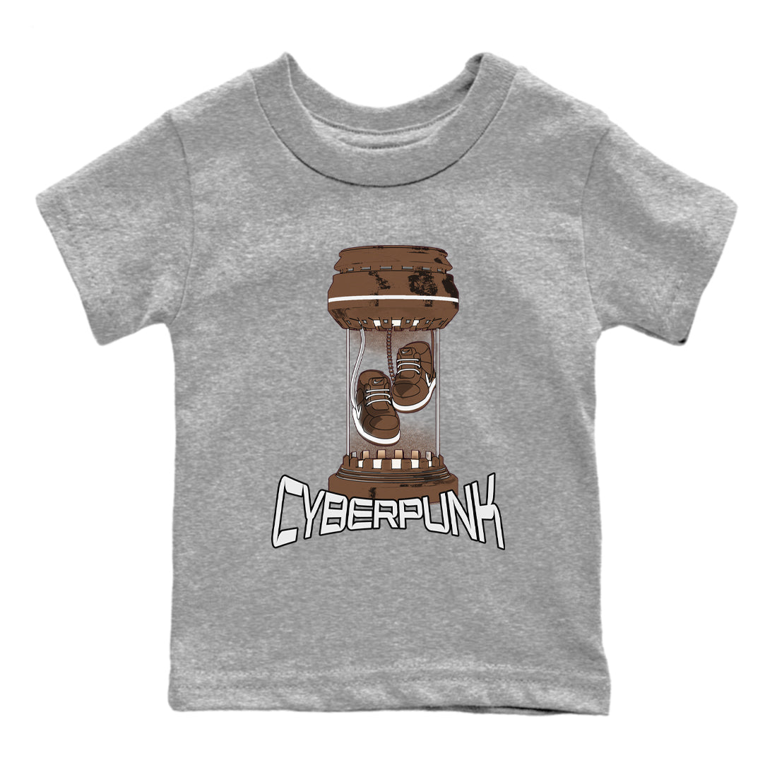 Air Force Low Chocolate shirt to match jordans Cyberpunk sneaker tees chocolate Nike Air Force Low Chocolate SNRT Sneaker Release Tees Baby Toddler Heather Grey 2 T-Shirt