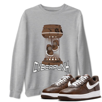 Air Force Low Chocolate shirt to match jordans Cyberpunk sneaker tees chocolate Nike Air Force Low Chocolate SNRT Sneaker Release Tees Unisex Heather Grey 1 T-Shirt