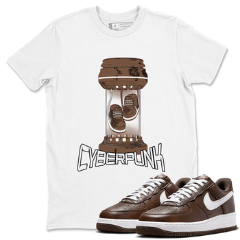 Air Force Low Chocolate shirt to match jordans Cyberpunk sneaker tees chocolate Nike Air Force Low Chocolate SNRT Sneaker Release Tees Unisex White 1 T-Shirt