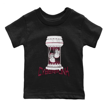 1s Metallic Burgundy shirt to match jordans Cyberpunk sneaker tees AJ1 Metallic Burgundy SNRT Sneaker Release Tees Baby Toddler Black 2 T-Shirt