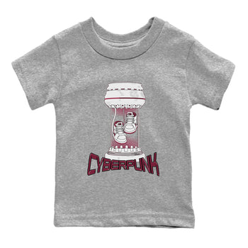 1s Metallic Burgundy shirt to match jordans Cyberpunk sneaker tees AJ1 Metallic Burgundy SNRT Sneaker Release Tees Baby Toddler Heather Grey 2 T-Shirt