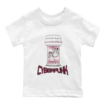 1s Metallic Burgundy shirt to match jordans Cyberpunk sneaker tees AJ1 Metallic Burgundy SNRT Sneaker Release Tees Baby Toddler White 2 T-Shirt