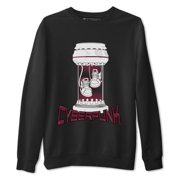 1s Metallic Burgundy shirt to match jordans Cyberpunk sneaker tees AJ1 Metallic Burgundy SNRT Sneaker Release Tees Unisex Black 2 T-Shirt