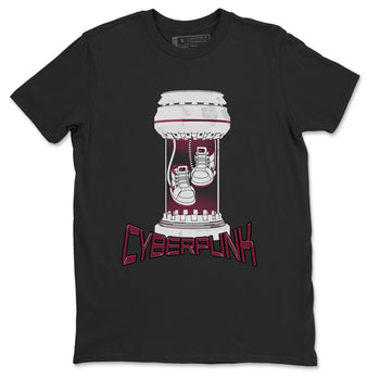 1s Metallic Burgundy shirt to match jordans Cyberpunk sneaker tees AJ1 Metallic Burgundy SNRT Sneaker Release Tees Unisex Black 2 T-Shirt
