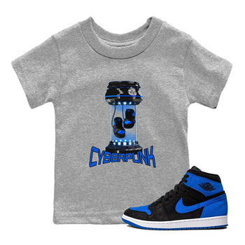 1sRoyal Reimagined shirt to match jordans Cyberpunk sneaker tees 1sRoyal Reimagined SNRT Sneaker Release Tees Baby Toddler Heather Grey 1 T-Shirt