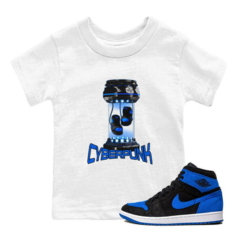 1sRoyal Reimagined shirt to match jordans Cyberpunk sneaker tees 1sRoyal Reimagined SNRT Sneaker Release Tees Baby Toddler White 1 T-Shirt