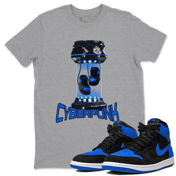 1sRoyal Reimagined shirt to match jordans Cyberpunk sneaker tees 1sRoyal Reimagined SNRT Sneaker Release Tees Unisex Heather Grey 1 T-Shirt
