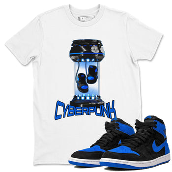 1sRoyal Reimagined shirt to match jordans Cyberpunk sneaker tees 1sRoyal Reimagined SNRT Sneaker Release Tees Unisex White 1 T-Shirt