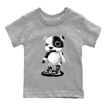 Air Jordan 1 Black White Sneaker Match Tees Cyborg Bear Sneaker Tees Air Jordan 1 Black White Sneaker Release Tees Kids Shirts