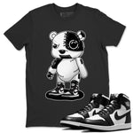 Air Jordan 1 Black White Sneaker Match Tees Cyborg Bear Sneaker Tees Air Jordan 1 Black White Sneaker Release Tees Unisex Shirts