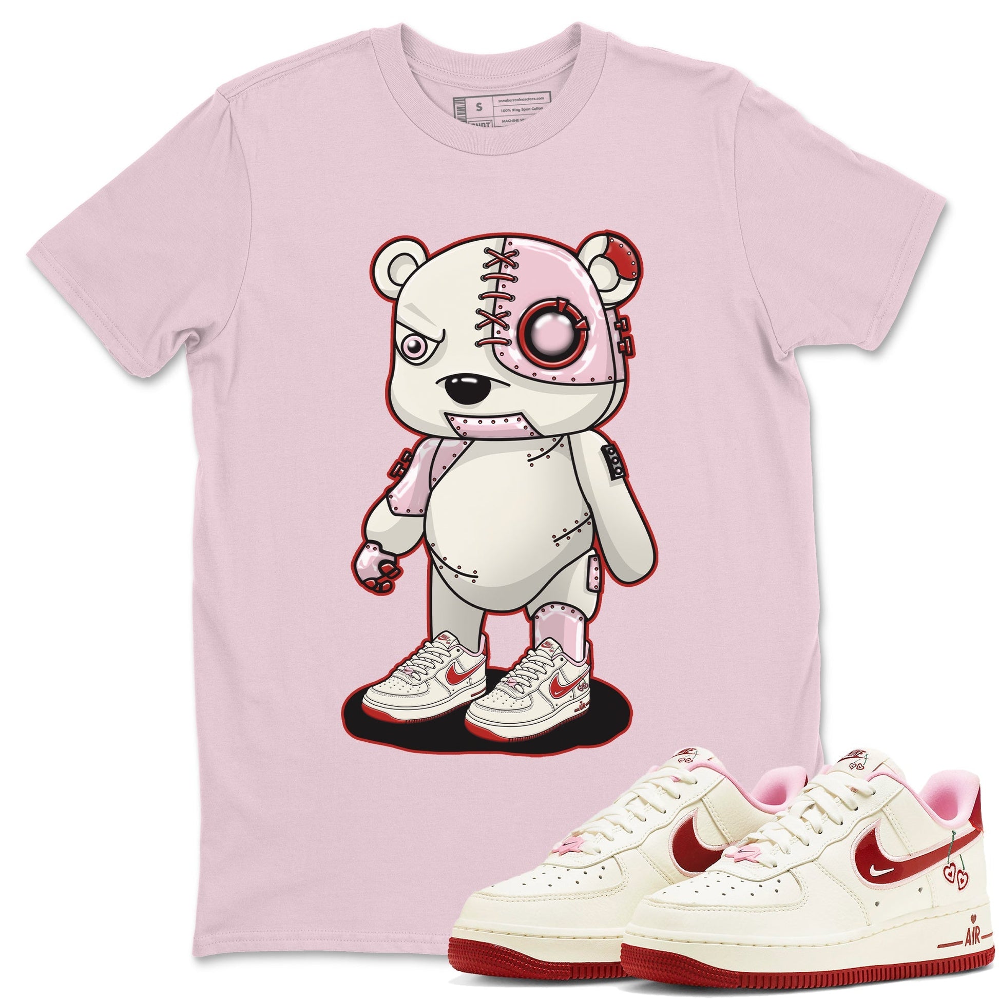 Air Force 1 Valentines Day Sneaker Match Tees Cyborg Bear Sneaker Tees Air Force 1 Valentines Day Sneaker Release Tees Unisex Shirts