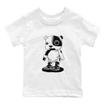 1s Black White shirt to match jordans Cyborg Bear sneaker tees Air Jordan 1 Black White SNRT sneaker release tees baby toddler White 2 cotton Shirt