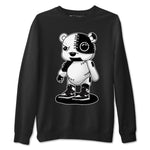 1s Black White shirt to match jordans Cyborg Bear sneaker tees Air Jordan 1 Black White SNRT Sneaker Release Tees unisex cotton Black 2 crew neck shirt