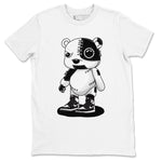 1s Black White shirt to match jordans Cyborg Bear sneaker tees Air Jordan 1 Black White SNRT Sneaker Release Tees unisex cotton White 2 crew neck shirt