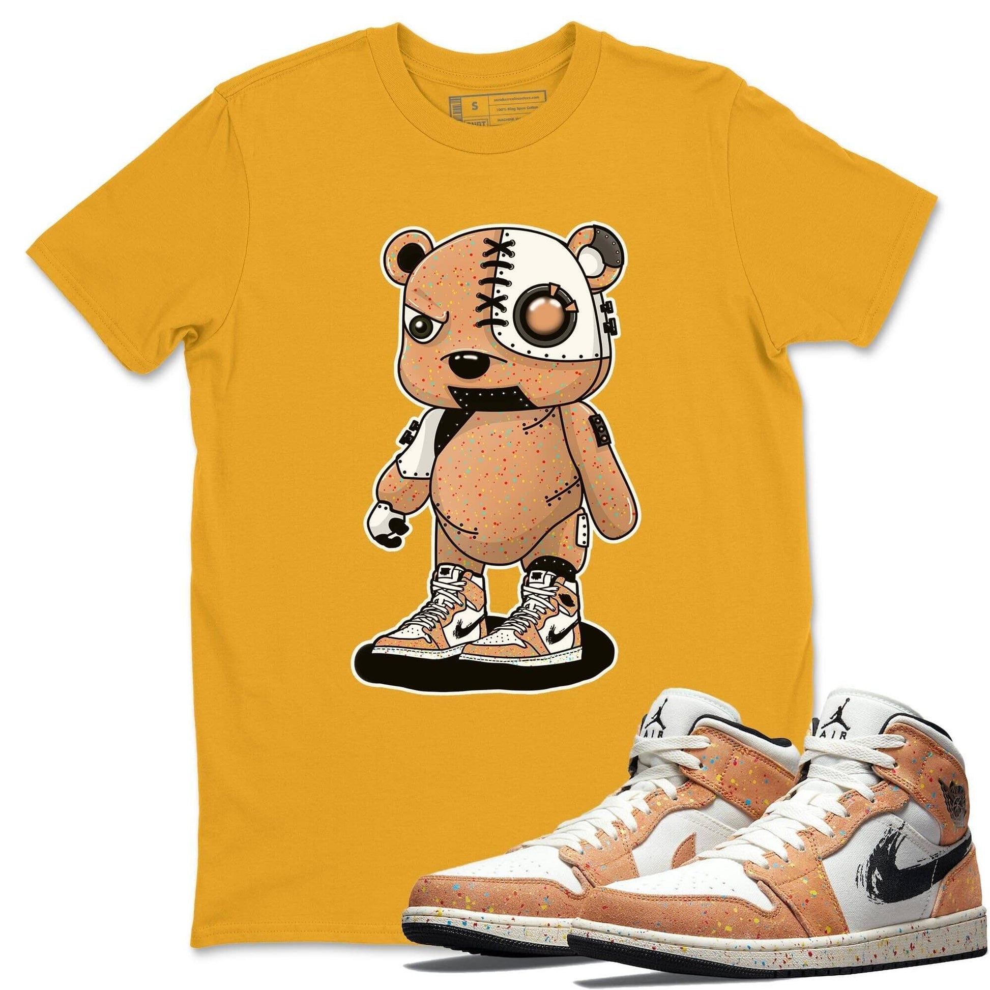 Jordan 1 Brushstroke Sneaker Match Tees Cyborg Bear Sneaker Tees Jordan 1 Brushstroke Sneaker Release Tees Unisex Shirts
