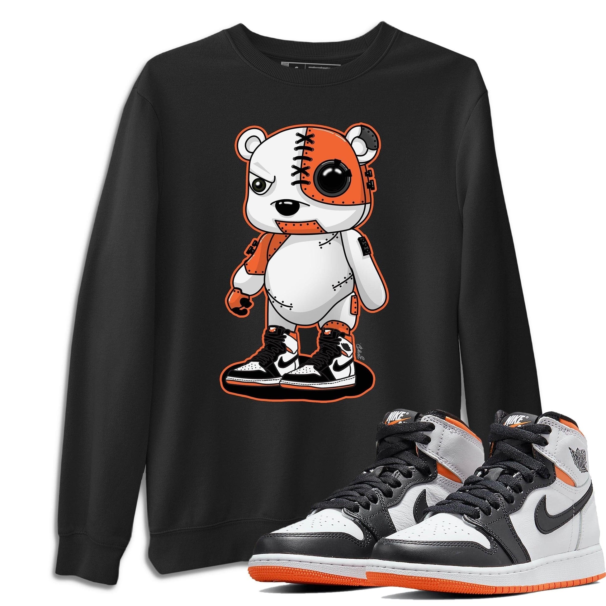 Jordan 1 Electro Orange Sneaker Match Tees Cyborg Bear Sneaker Tees Jordan 1 Electro Orange Sneaker Release Tees Unisex Shirts