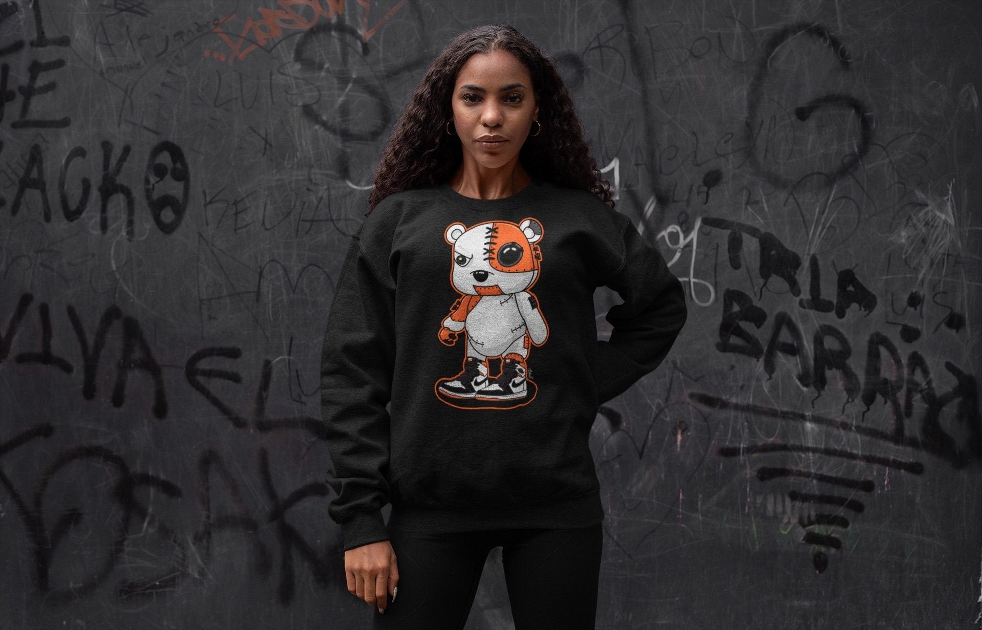 Jordan 1 Electro Orange Sneaker Match Tees Cyborg Bear Sneaker Tees Jordan 1 Electro Orange Sneaker Release Tees Unisex Shirts