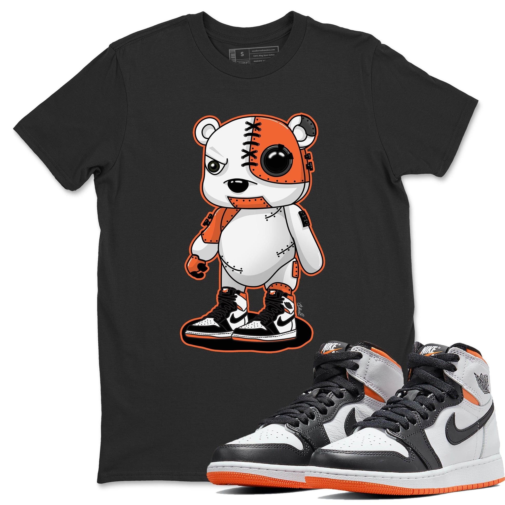 Jordan 1 Electro Orange Sneaker Match Tees Cyborg Bear Sneaker Tees Jordan 1 Electro Orange Sneaker Release Tees Unisex Shirts