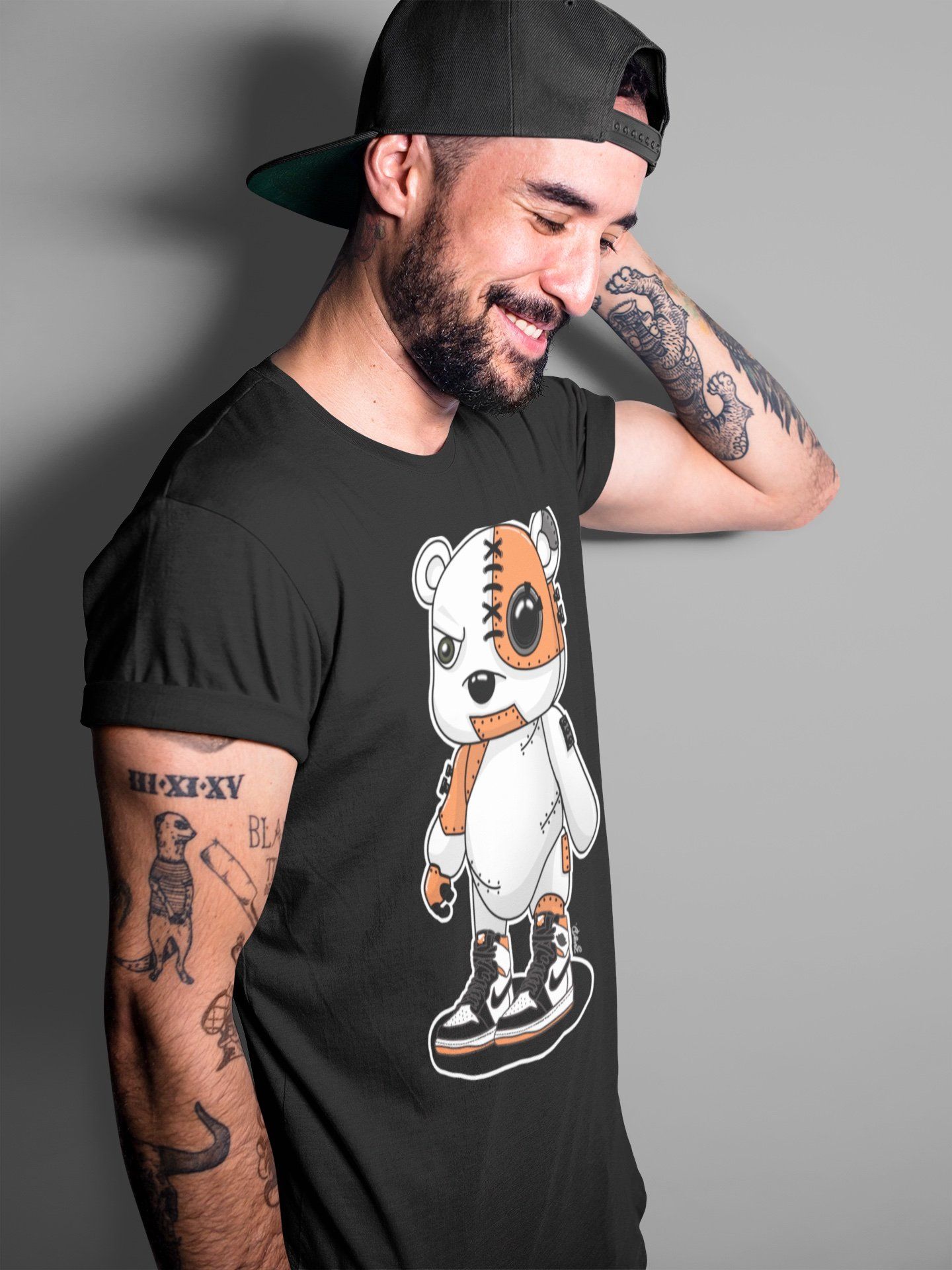 Jordan 1 Electro Orange Sneaker Match Tees Cyborg Bear Sneaker Tees Jordan 1 Electro Orange Sneaker Release Tees Unisex Shirts