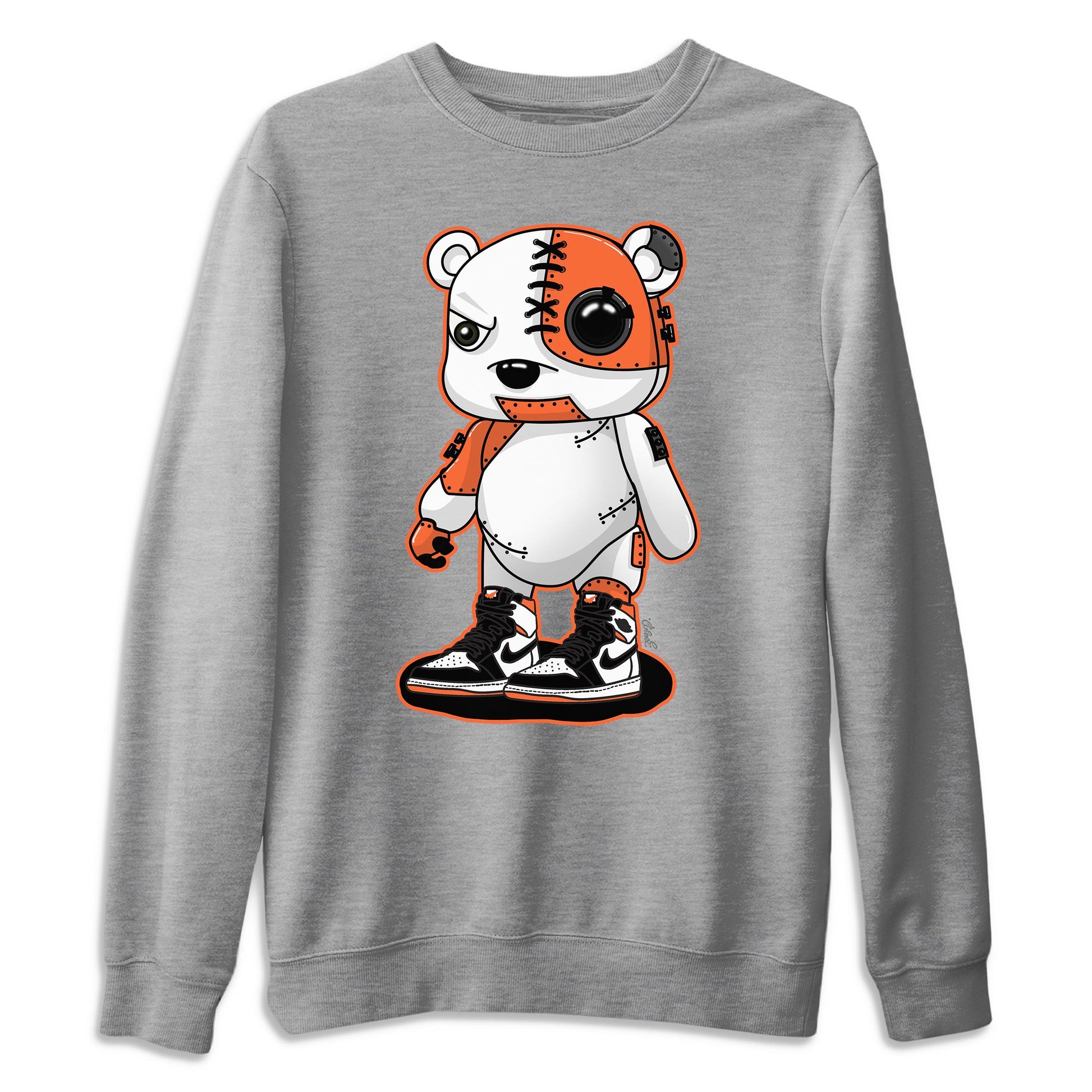 Jordan 1 Electro Orange Sneaker Match Tees Cyborg Bear Sneaker Tees Jordan 1 Electro Orange Sneaker Release Tees Unisex Shirts