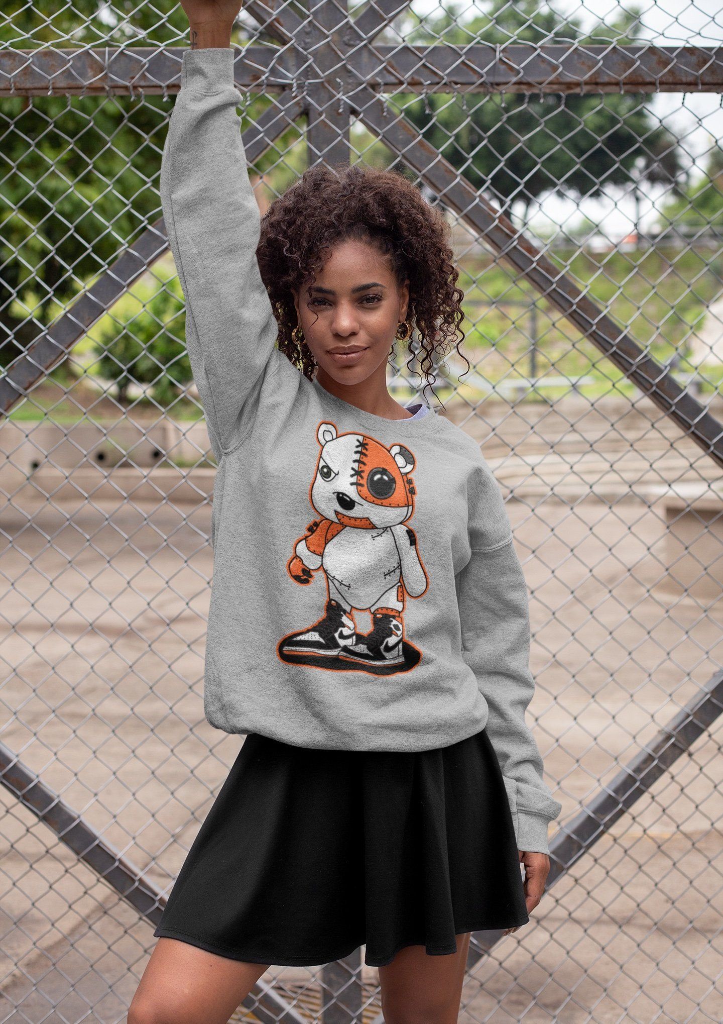 Jordan 1 Electro Orange Sneaker Match Tees Cyborg Bear Sneaker Tees Jordan 1 Electro Orange Sneaker Release Tees Unisex Shirts