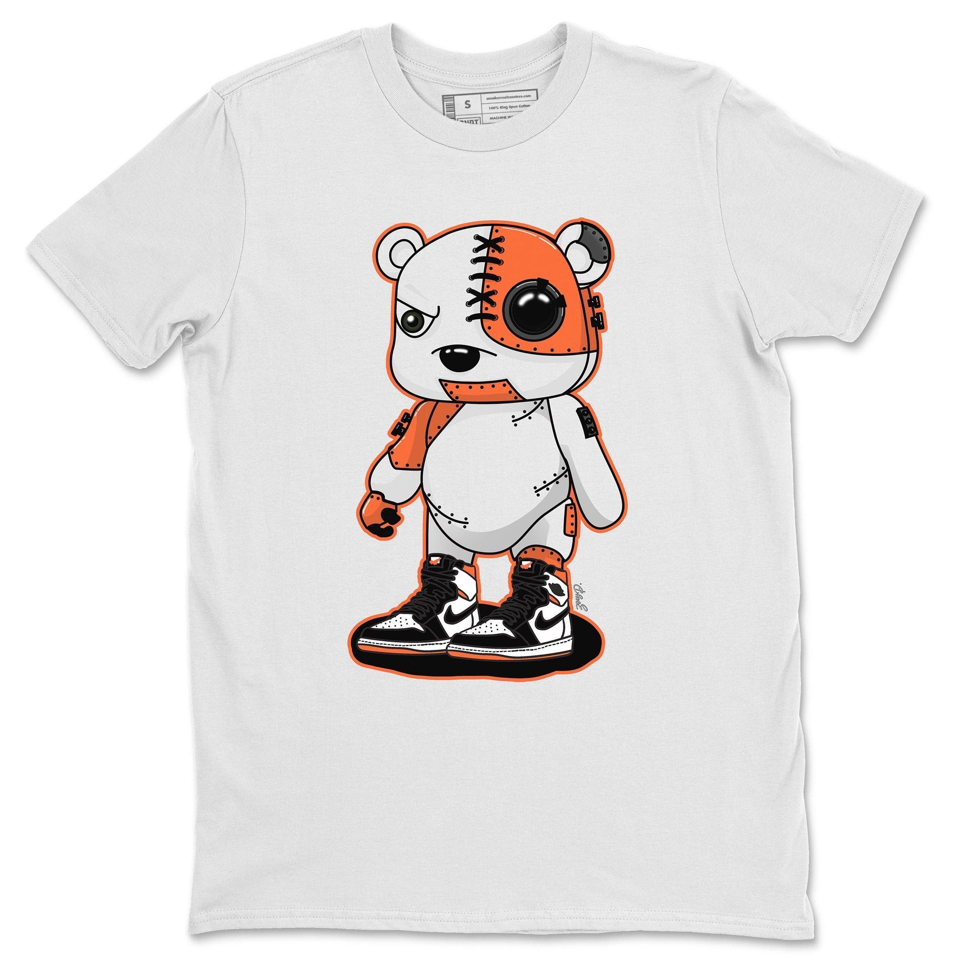 Jordan 1 Electro Orange Sneaker Match Tees Cyborg Bear Sneaker Tees Jordan 1 Electro Orange Sneaker Release Tees Unisex Shirts