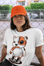 Jordan 1 Electro Orange Sneaker Match Tees Cyborg Bear Sneaker Tees Jordan 1 Electro Orange Sneaker Release Tees Unisex Shirts