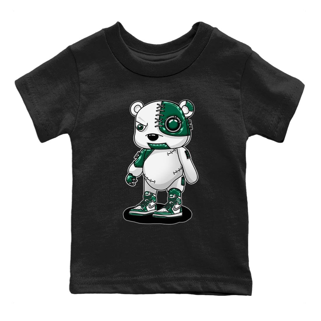Jordan 1 Gorge Green Sneaker Match Tees Cyborg Bear Sneaker Tees Jordan 1 Gorge Green Sneaker Release Tees Kids Shirts