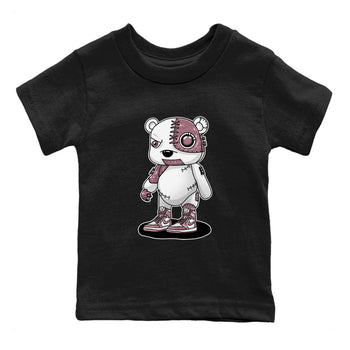 Air Jordan 1 Mauve shirt to match jordans Cyborg Bear sneaker tees AJ1 Mauve SNRT Sneaker Tees Sneaker Matching Clothing Brand Baby Toddler Black 2 T-Shirt